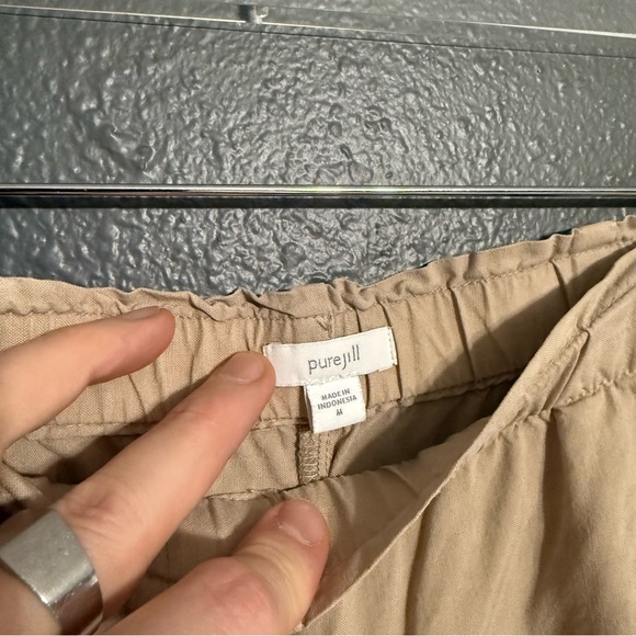 J. Jill Pure Wide-Leg 100% Tencel Culotte Pants Tan Beige Size M - Picture 4 of 6